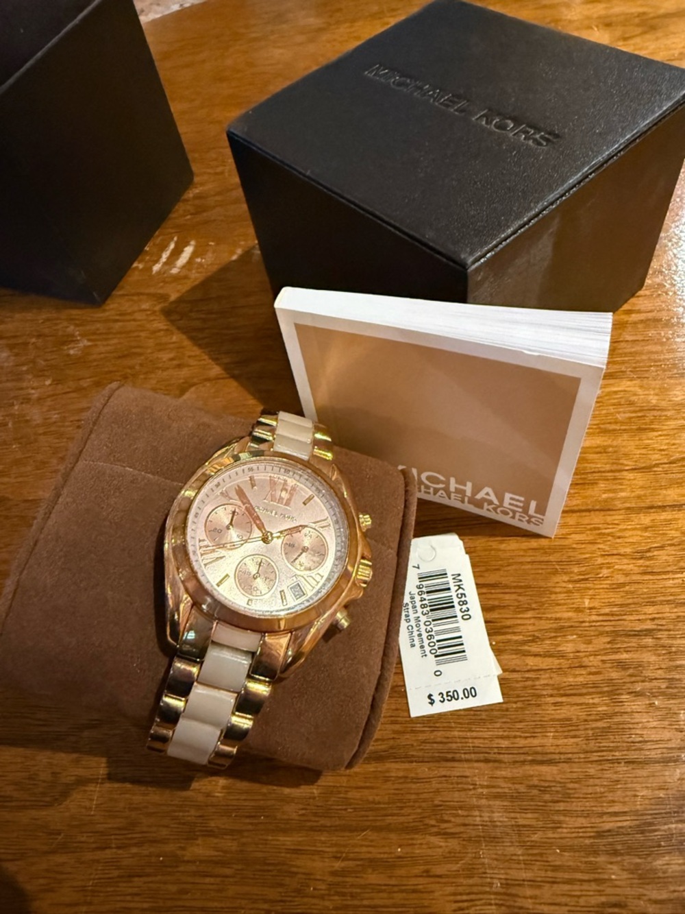 Michael Kors Rose Gold and Gold-Tone Women's Chronograph Watch - Picture 6 of 6